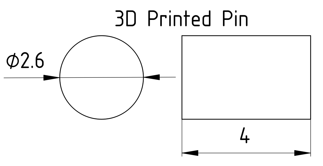 3D printed pin